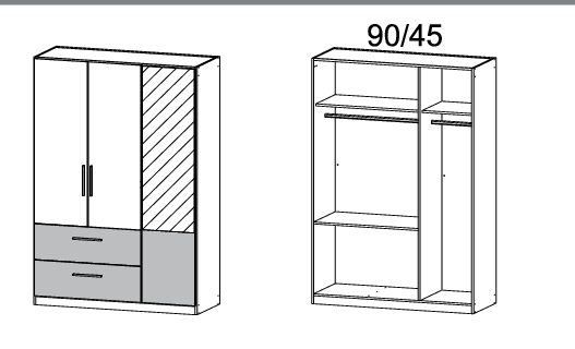 Drehtürenschrank ALVOR