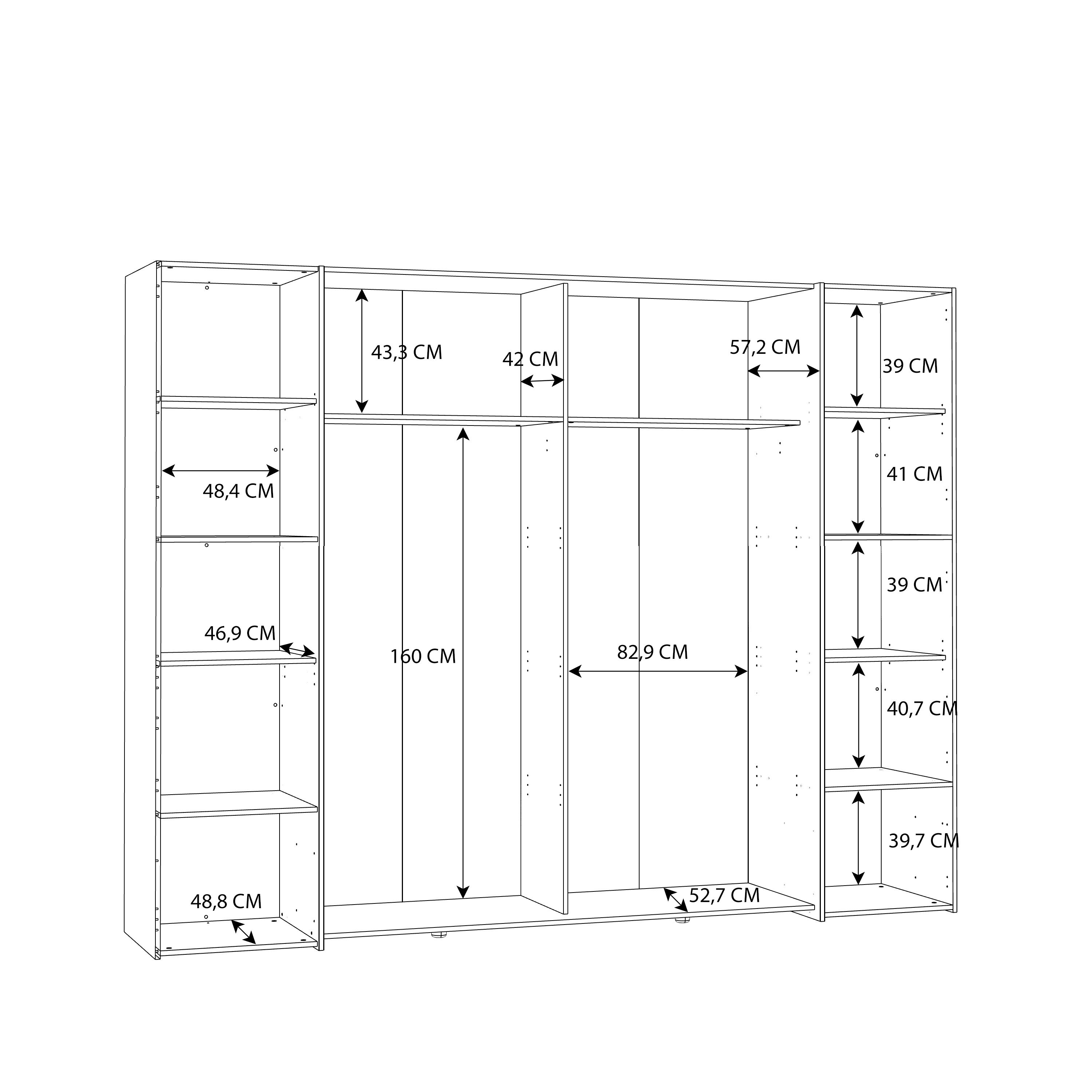 Dreh-/Schwebetürenschrank NARAGO