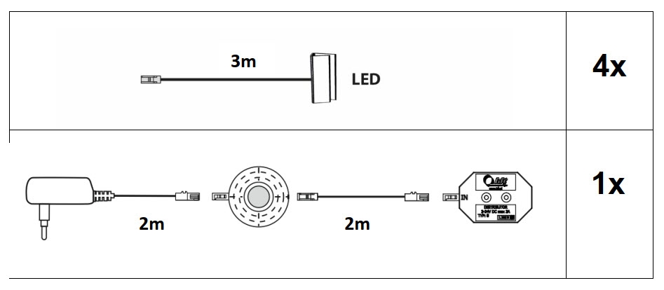 Glasbodenclips 4er-Set DURAME