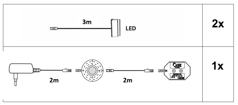 Glasbodenclips 2er-Set DURAME