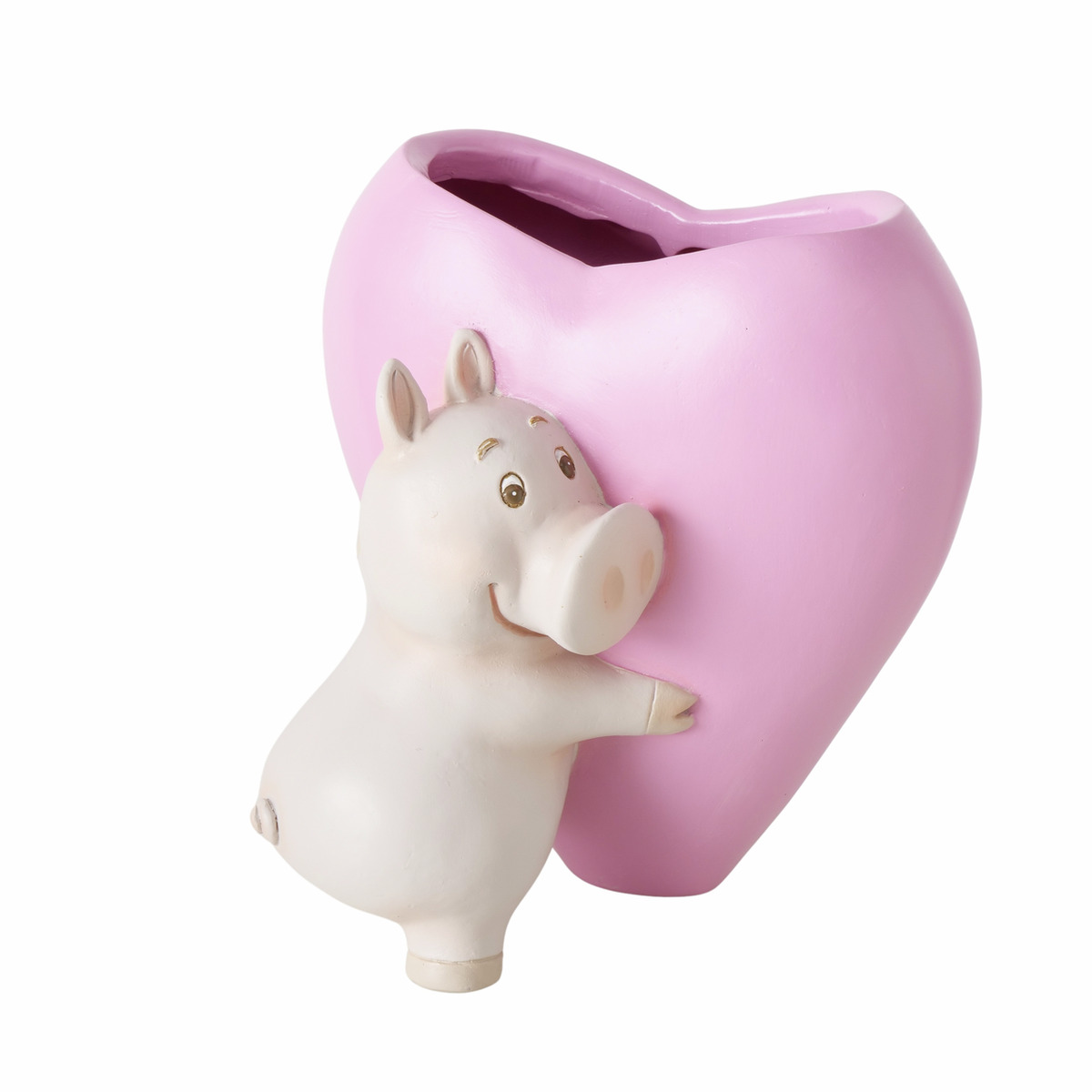 Vase Herz mit Schwein PIGGIE