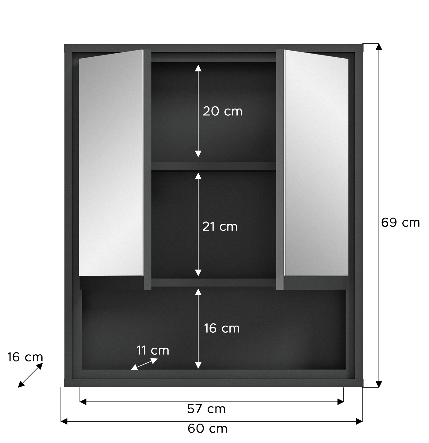 Spiegelschrank HOSAENA