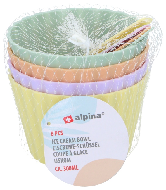 Eiscreme/Dessertschüsseln 8tlg. ALPINA