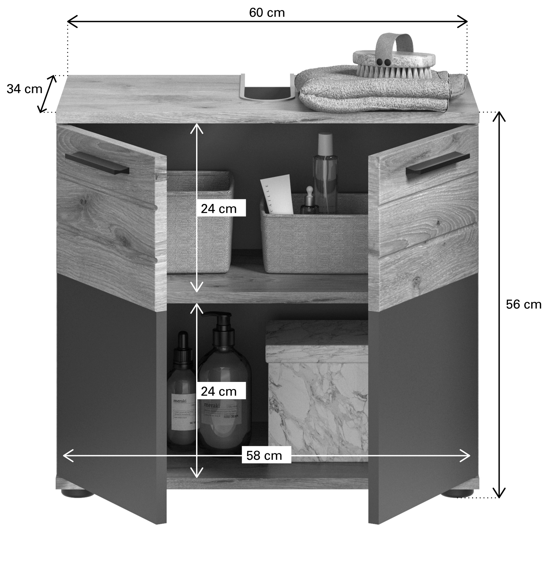 Waschbeckenunterschrank AGARO