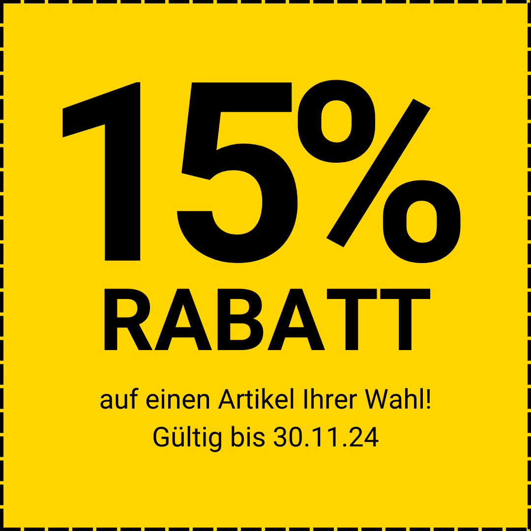 15% Rabatt