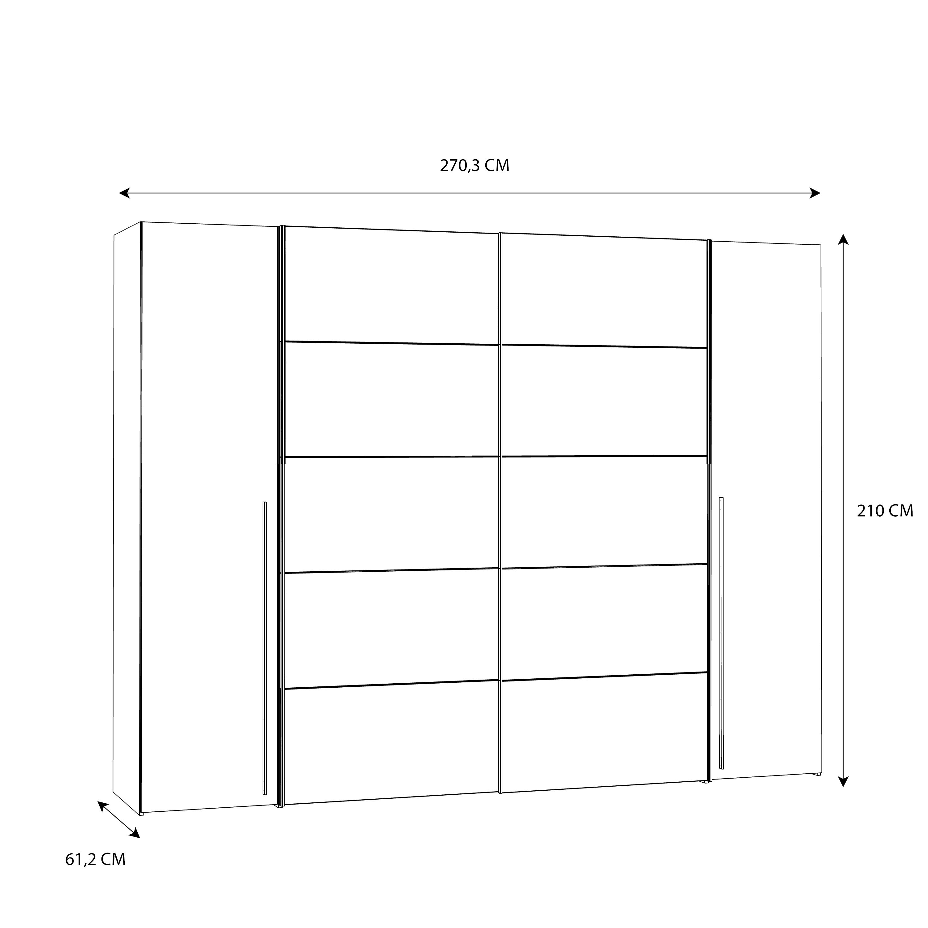 Dreh-/Schwebetürenschrank NARAGO