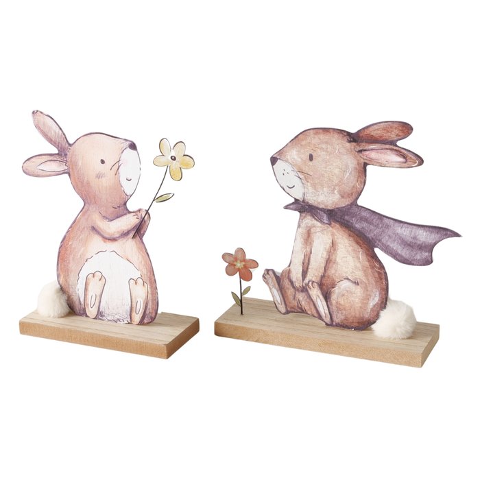 Figur Hase mit Blume BUNNY