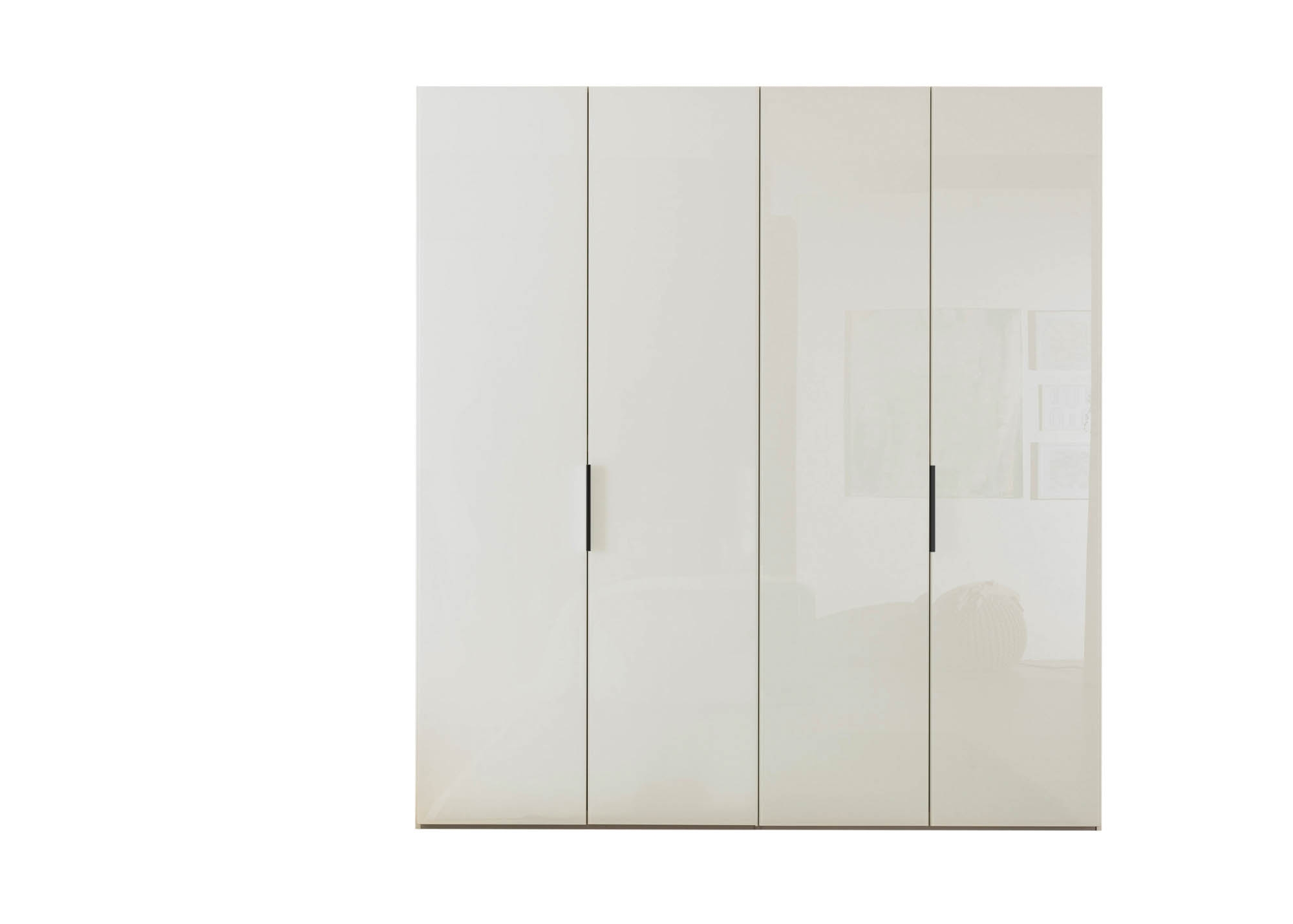 Kleiderschrank LAAR | Weiß-Weißglas 518254-0 
